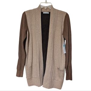 Pink Clover Stitch Fix Women's Brown Two-Tone Tight Knit Cardigan Sweater XS